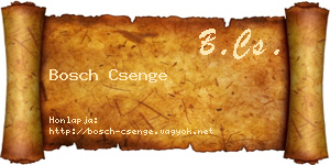 Bosch Csenge névjegykártya